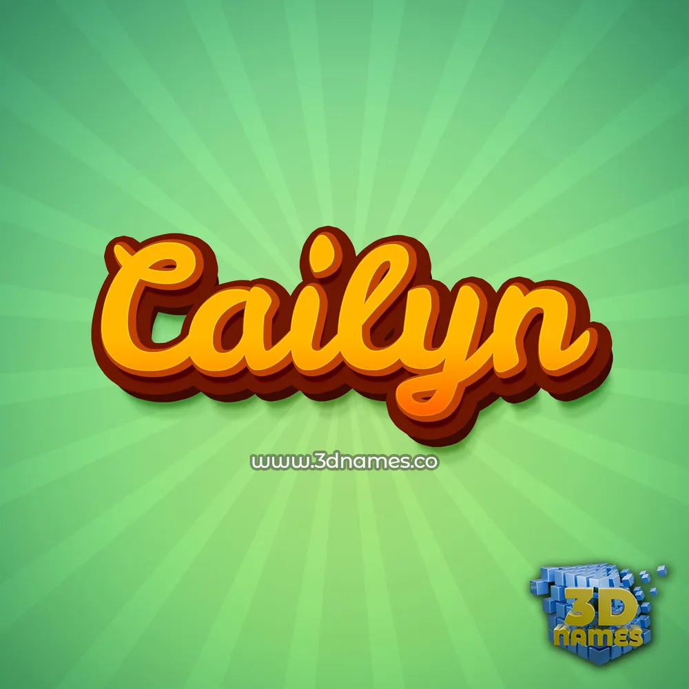 cailyn in Green Rays style - 3D name wallpaper