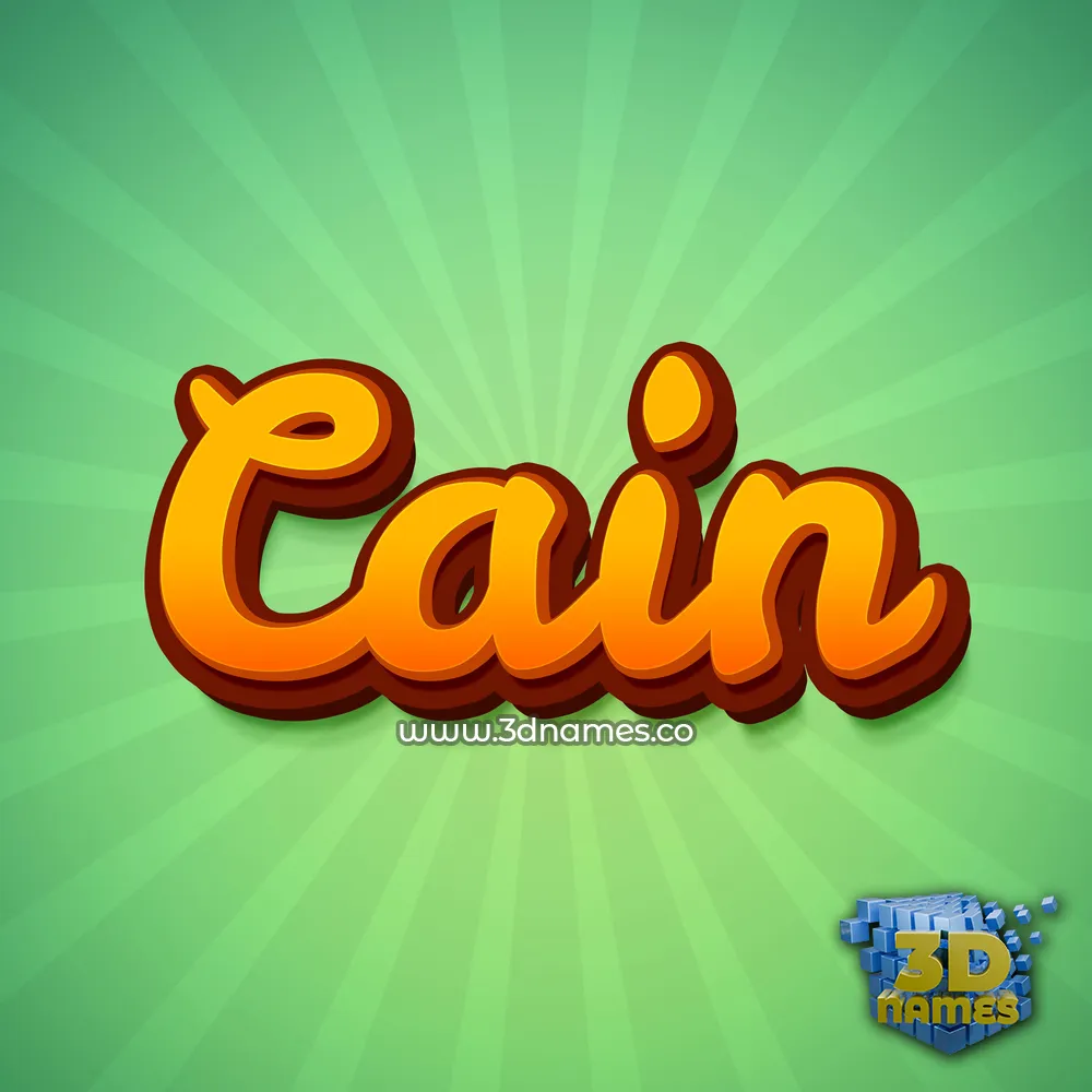 cain in Green Rays style - 3D name wallpaper