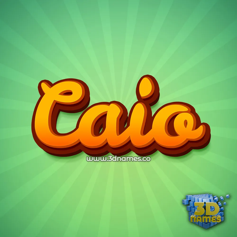 caio in Green Rays style - 3D name wallpaper
