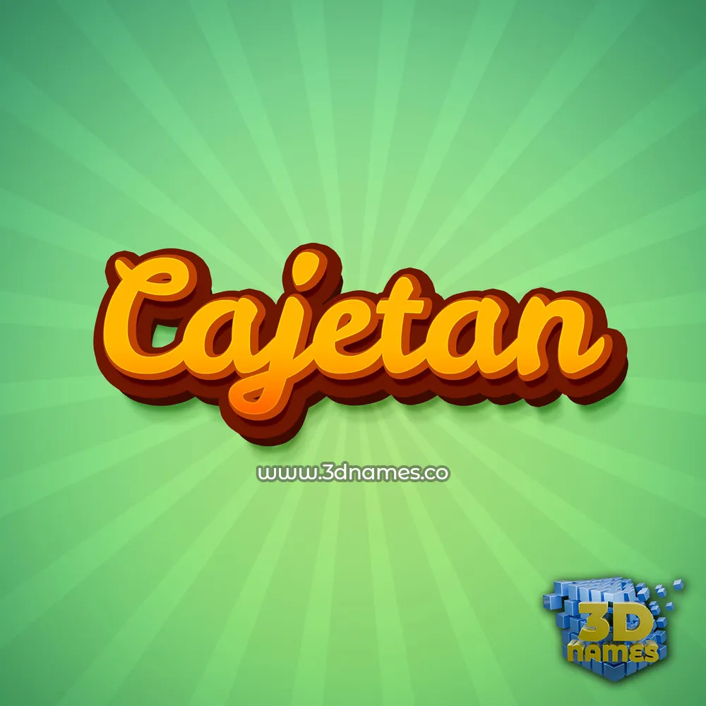 cajetan in Green Rays style - 3D name wallpaper