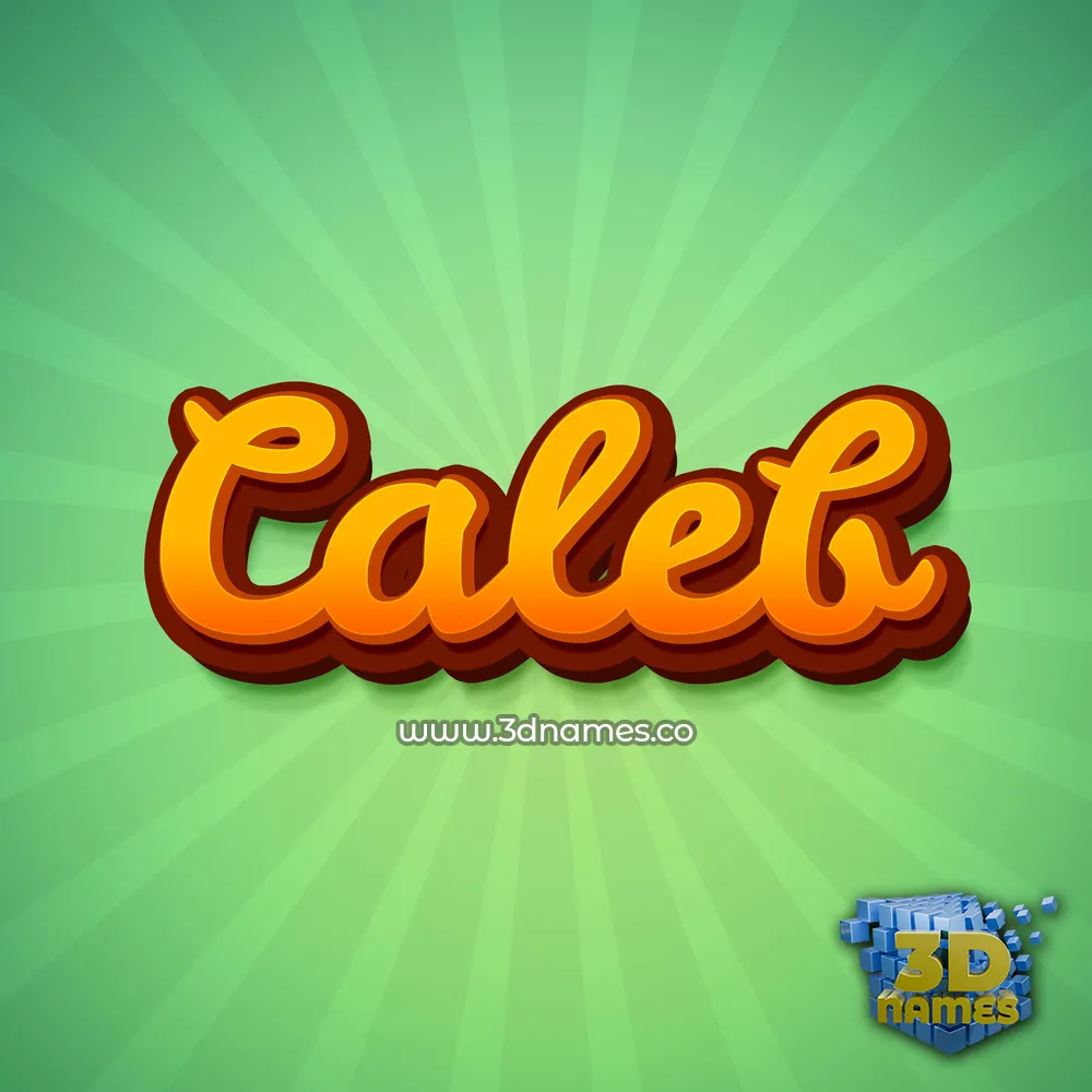 caleb in Green Rays style - 3D name wallpaper
