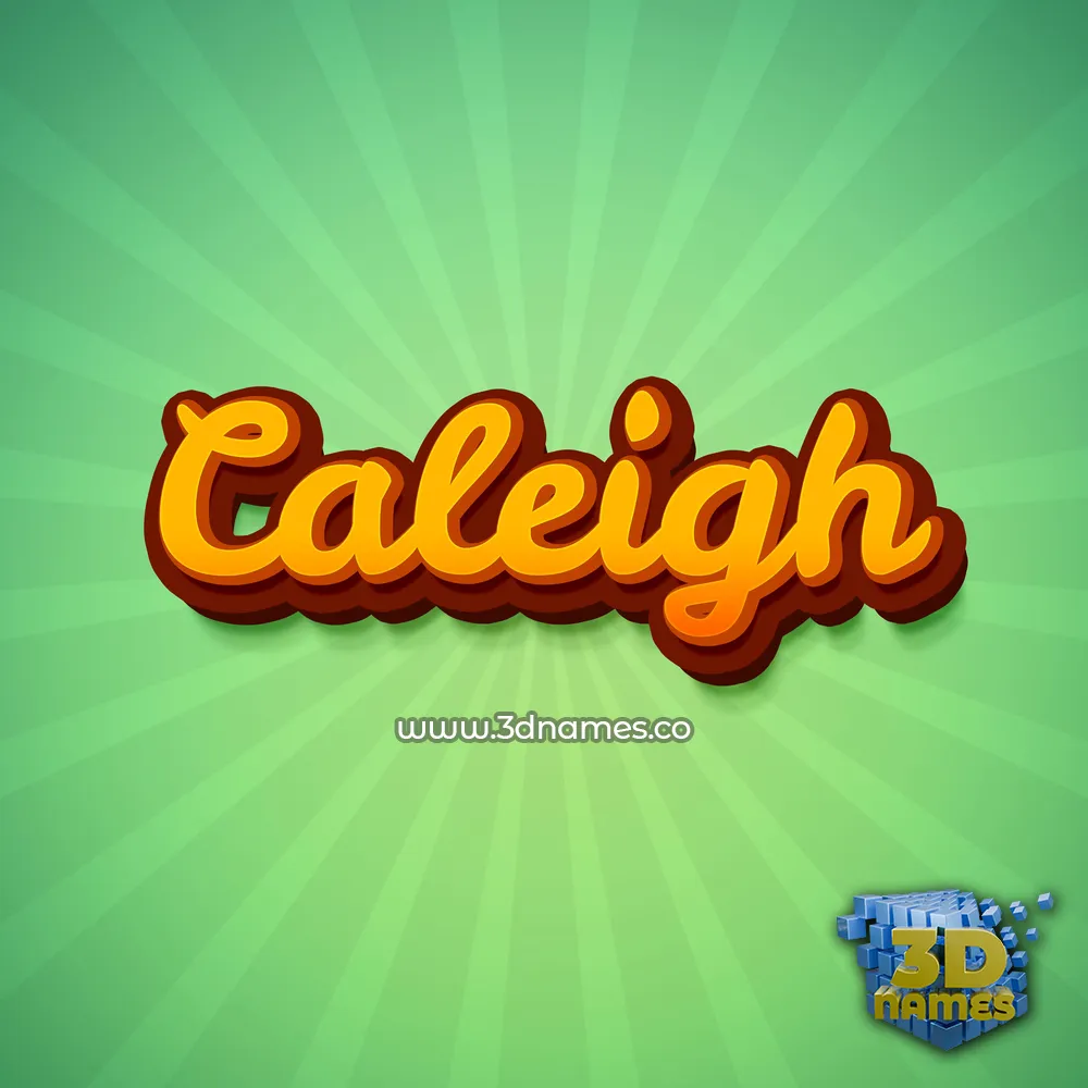 caleigh in Green Rays style - 3D name wallpaper