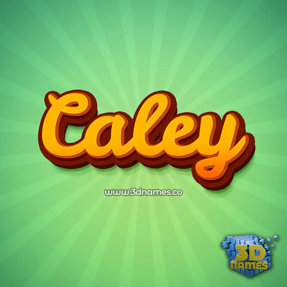 caley in Green Rays style - 3D name wallpaper