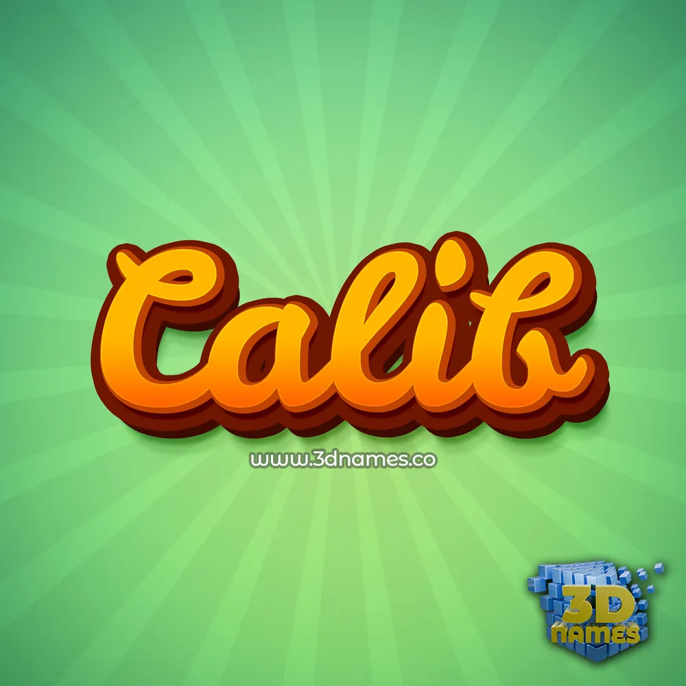 calib in Green Rays style - 3D name wallpaper