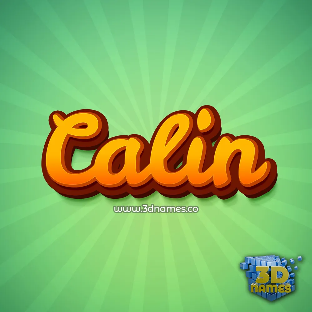 calin in Green Rays style - 3D name wallpaper