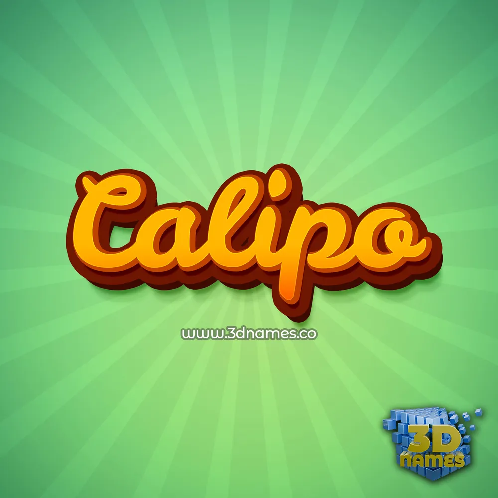 calipo in Green Rays style - 3D name wallpaper