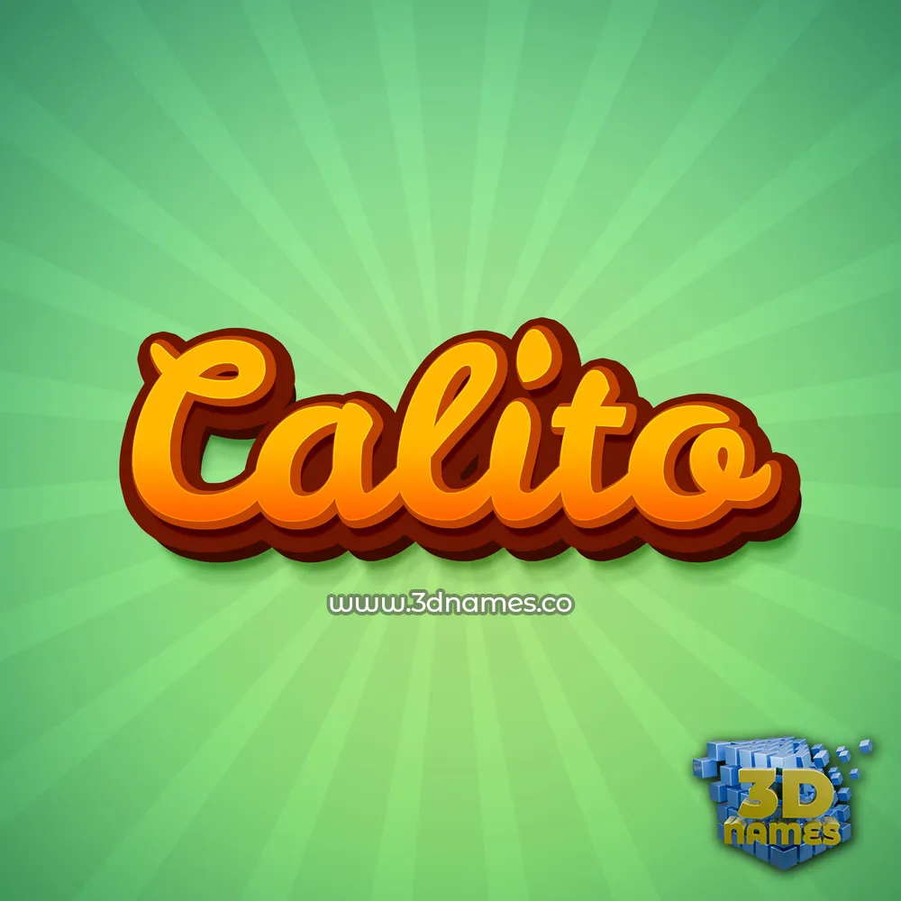 calito in Green Rays style - 3D name wallpaper