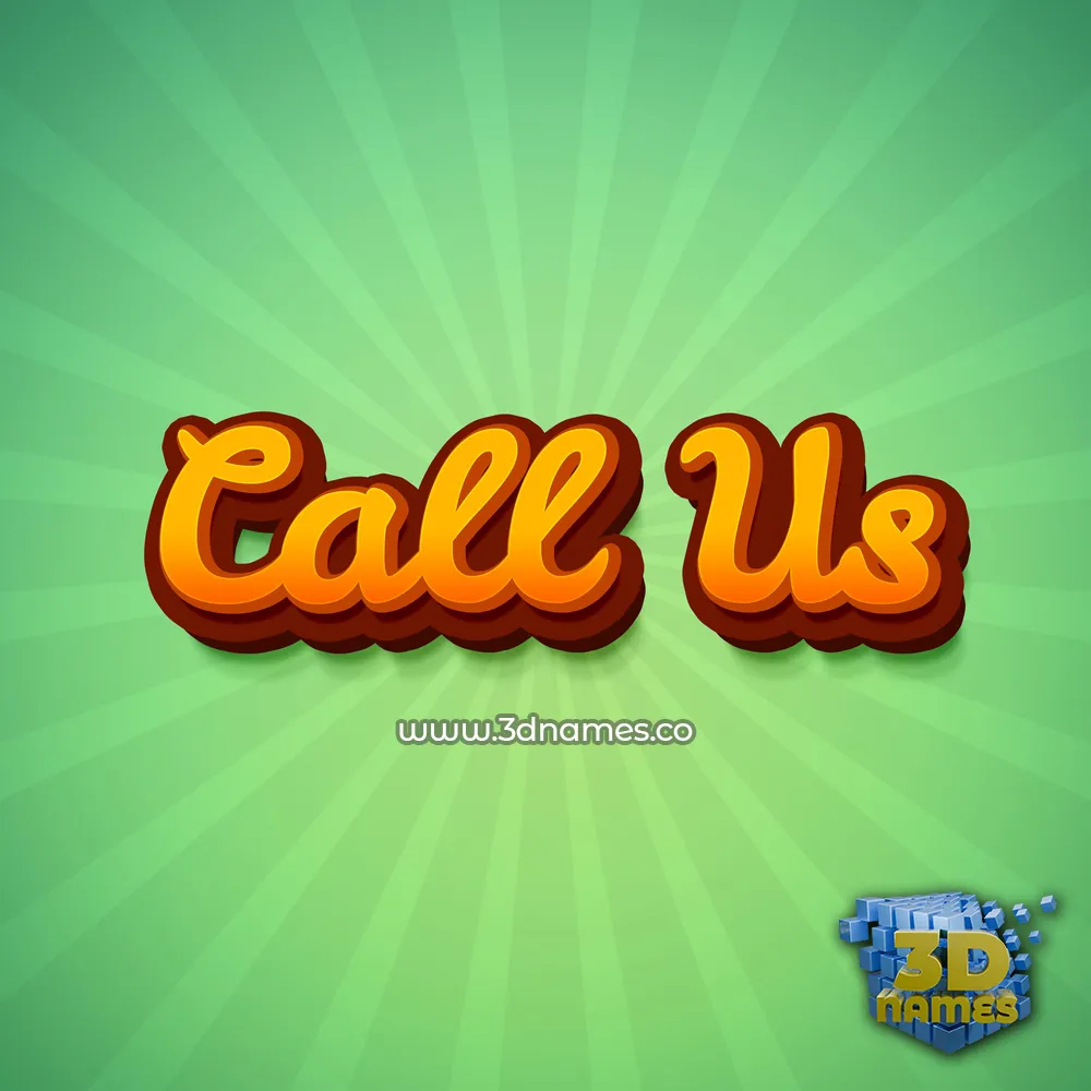 call us in Green Rays style - 3D name wallpaper