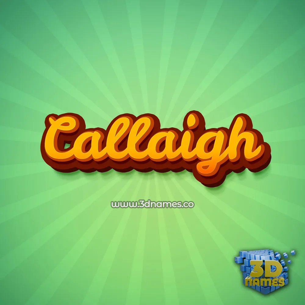callaigh in Green Rays style - 3D name wallpaper