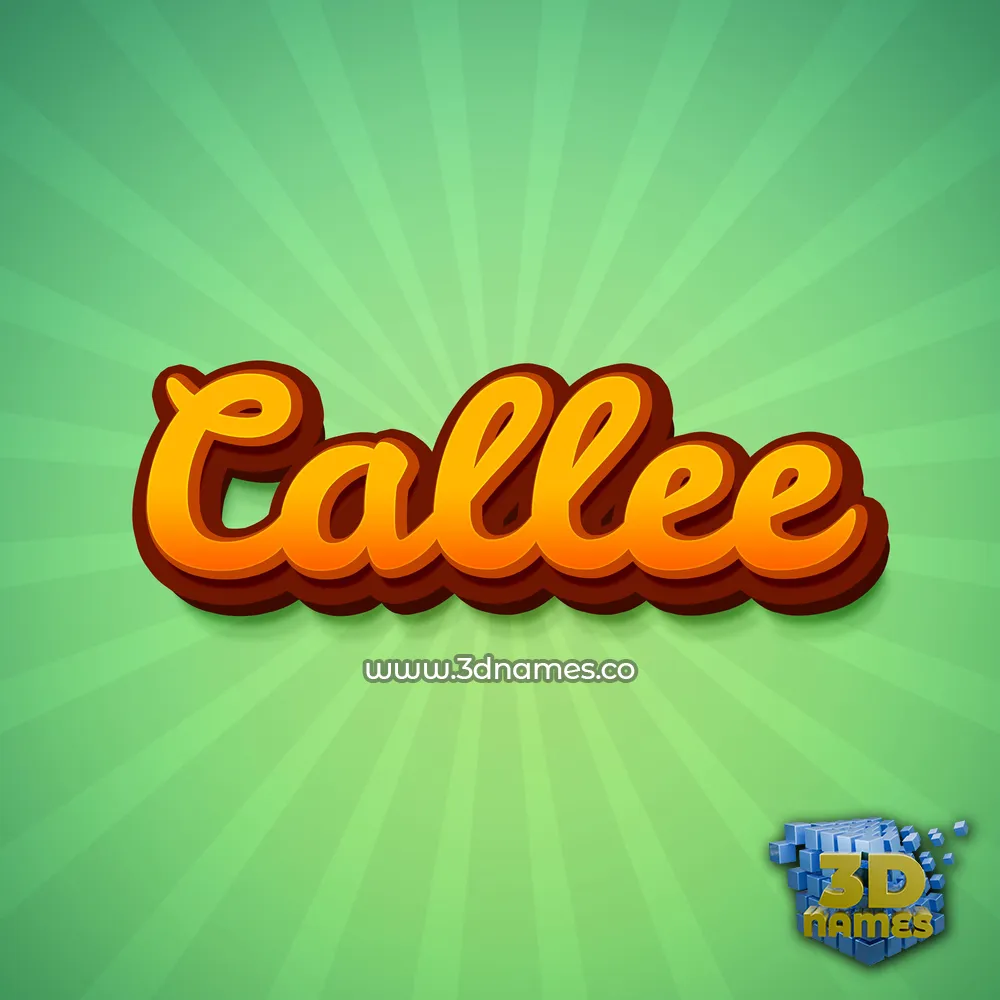 callee in Green Rays style - 3D name wallpaper