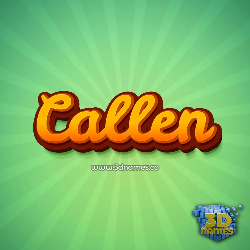 callen in Green Rays style - 3D name wallpaper