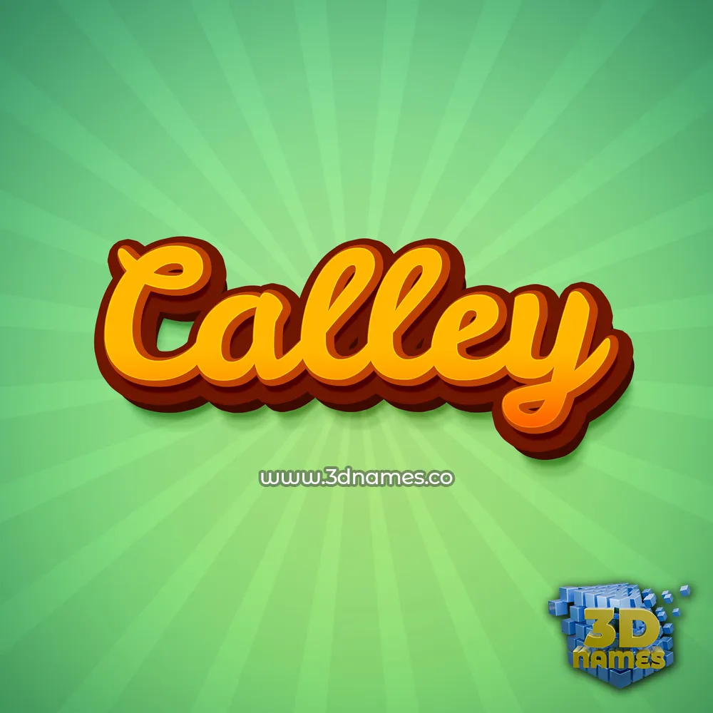 calley in Green Rays style - 3D name wallpaper