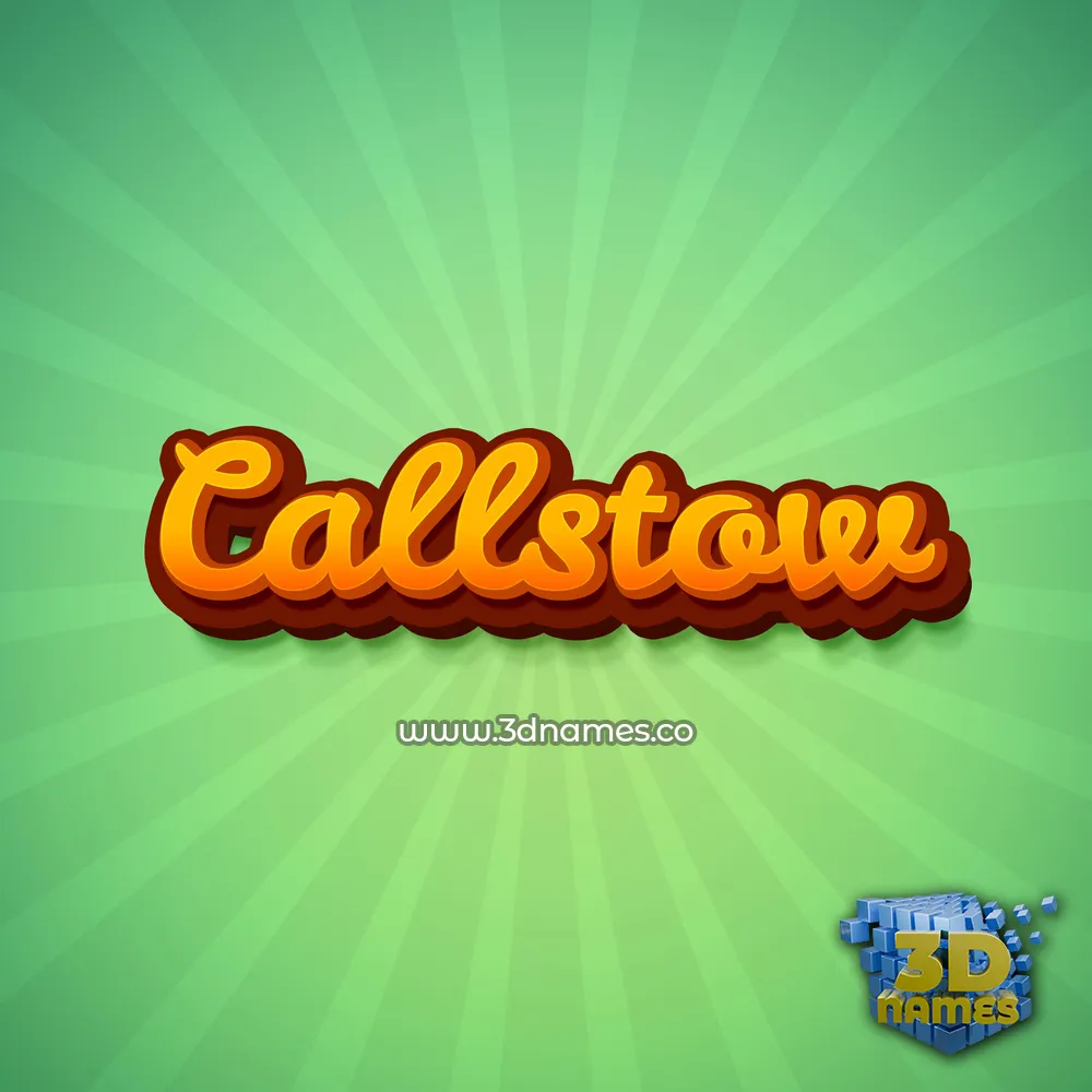 callstow in Green Rays style - 3D name wallpaper