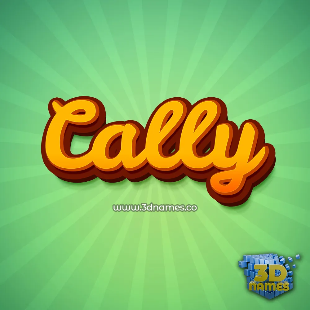 cally in Green Rays style - 3D name wallpaper