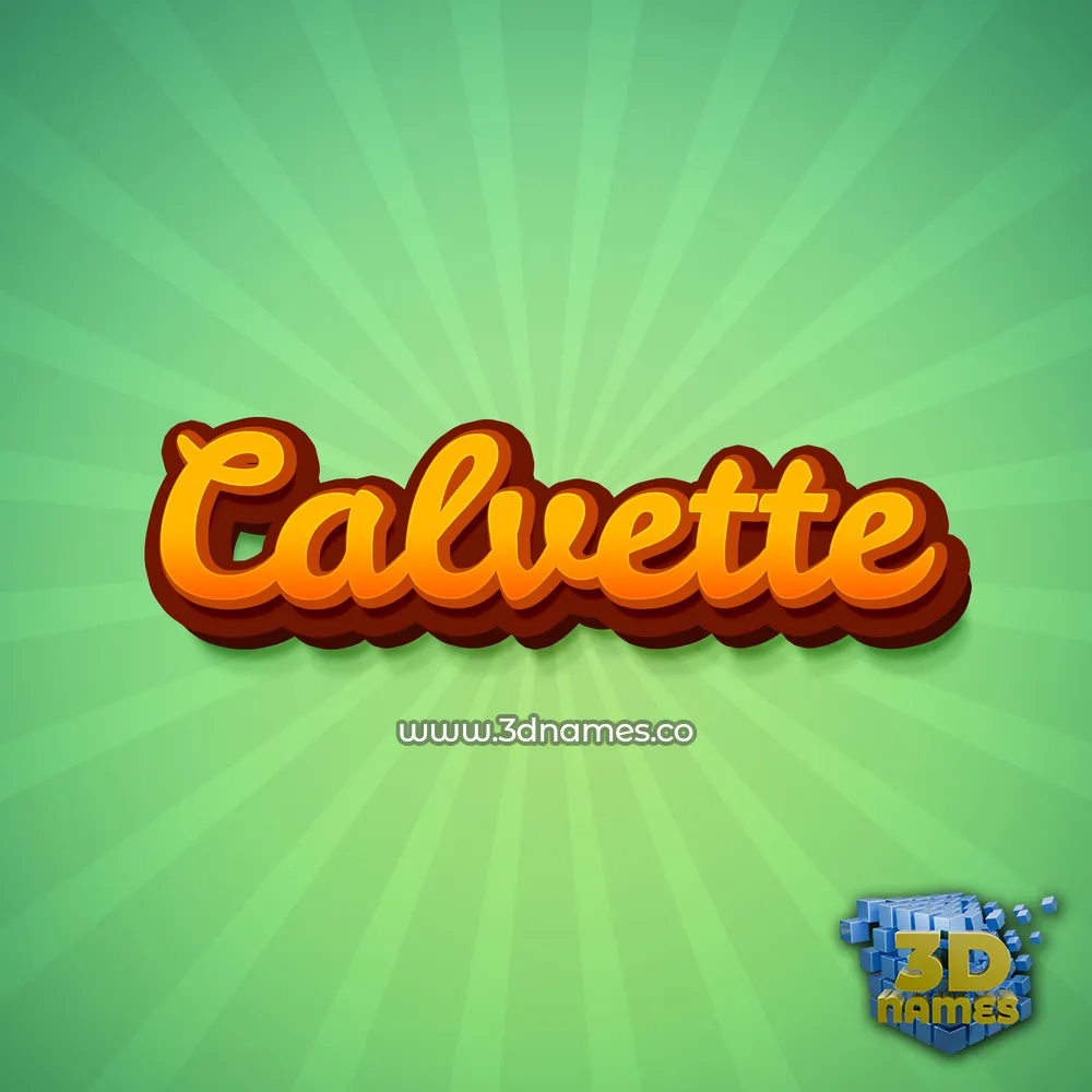 calvette in Green Rays style - 3D name wallpaper