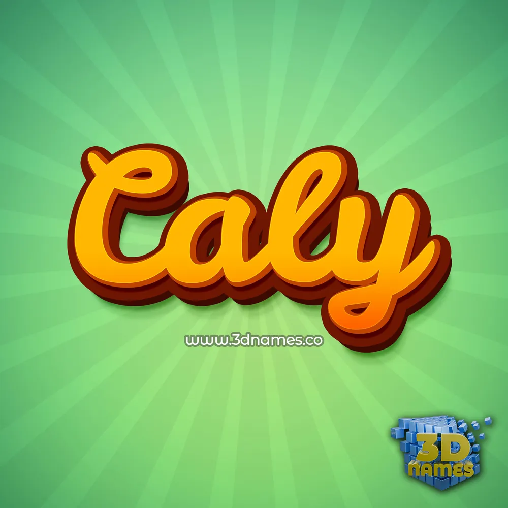 caly in Green Rays style - 3D name wallpaper