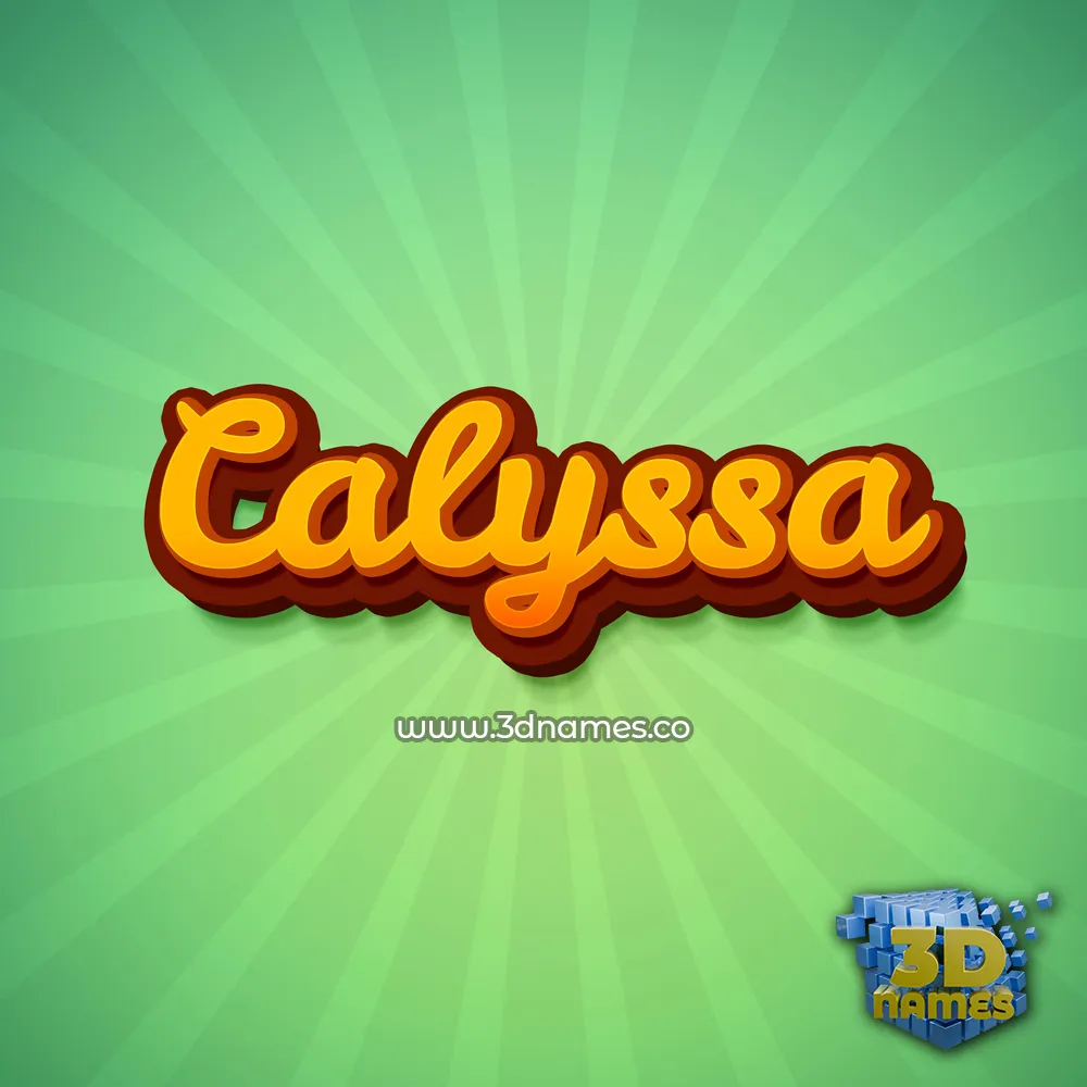 calyssa in Green Rays style - 3D name wallpaper