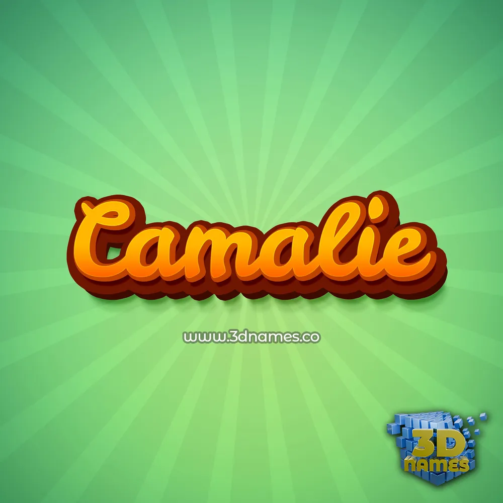 camalie in Green Rays style - 3D name wallpaper