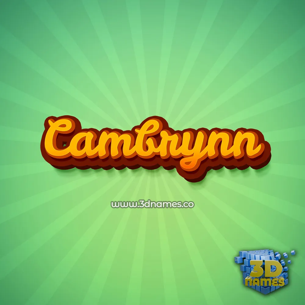 cambrynn in Green Rays style - 3D name wallpaper