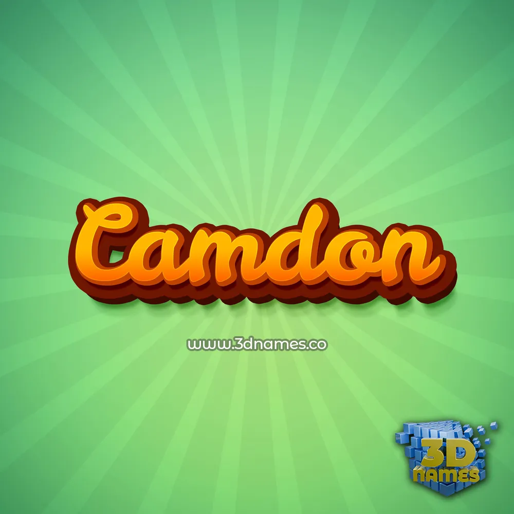 camdon in Green Rays style - 3D name wallpaper