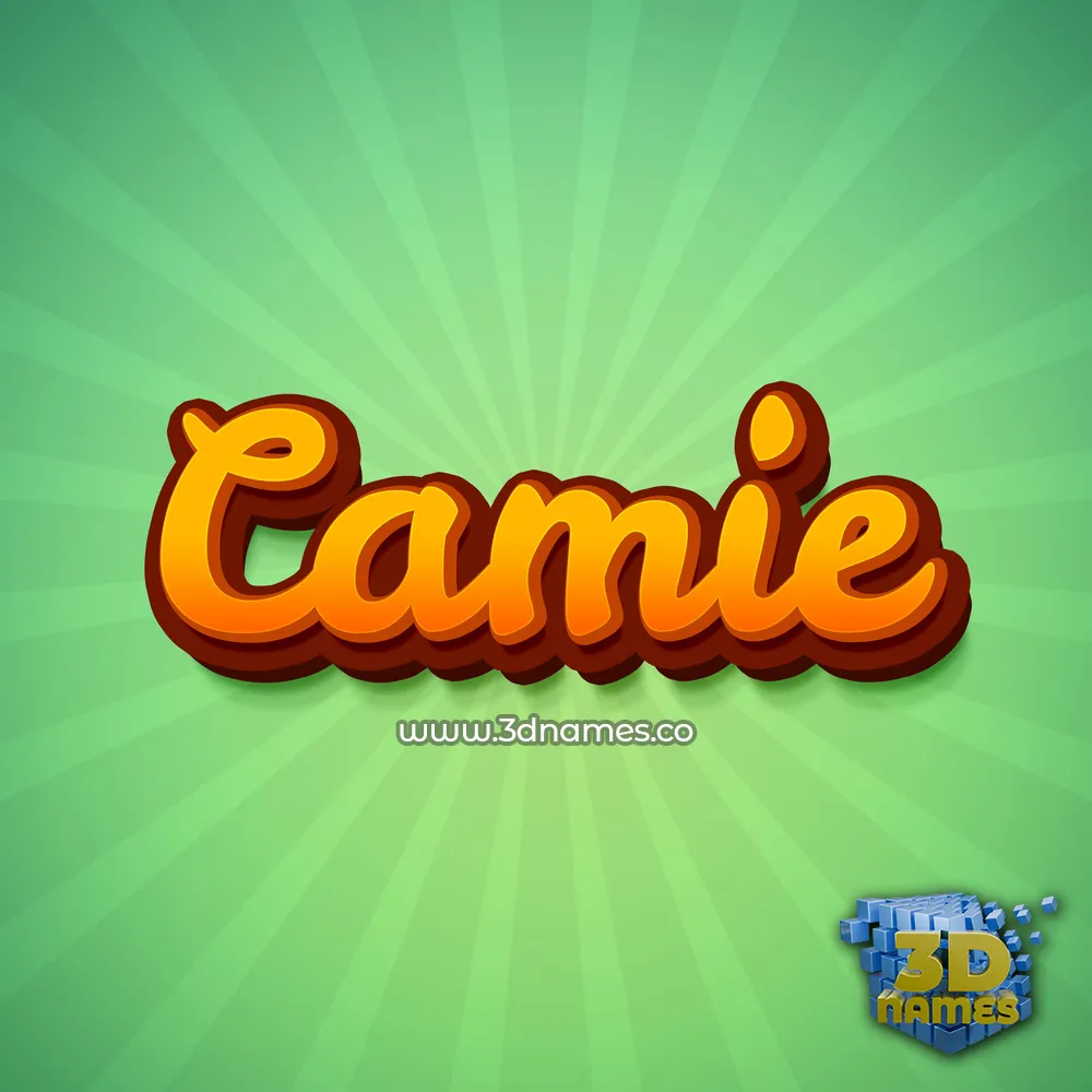 camie in Green Rays style - 3D name wallpaper
