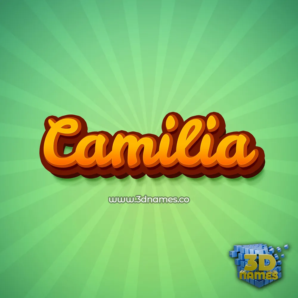 camilia in Green Rays style - 3D name wallpaper