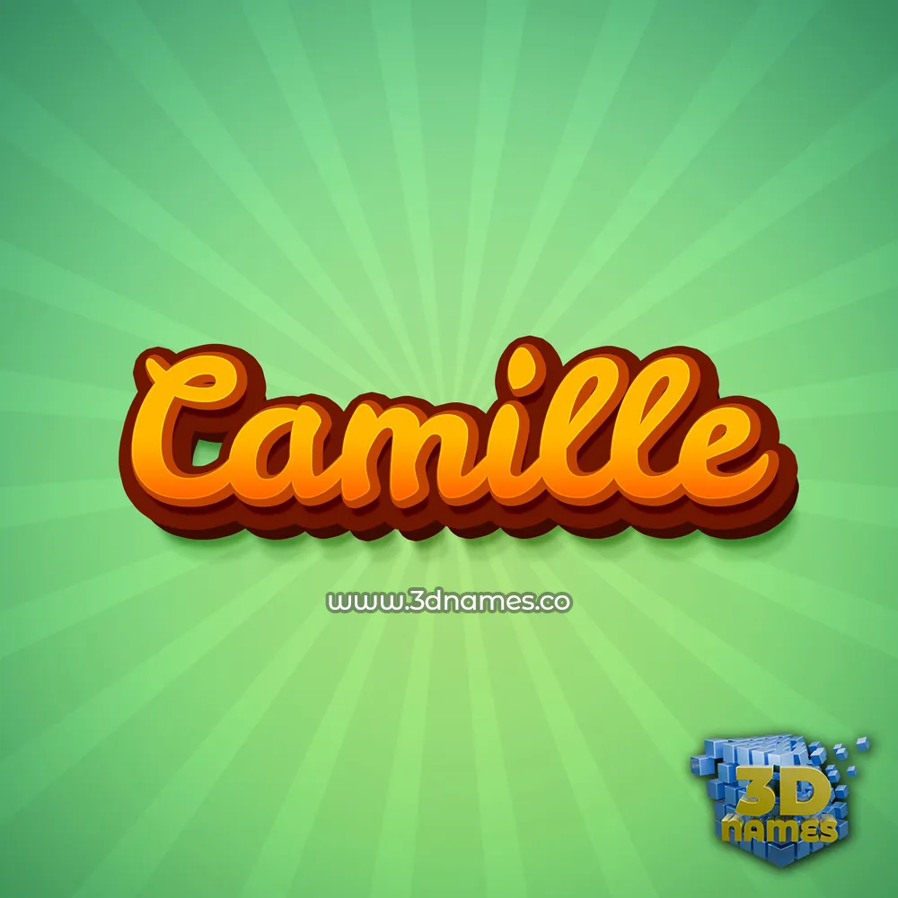 camille in Green Rays style - 3D name wallpaper