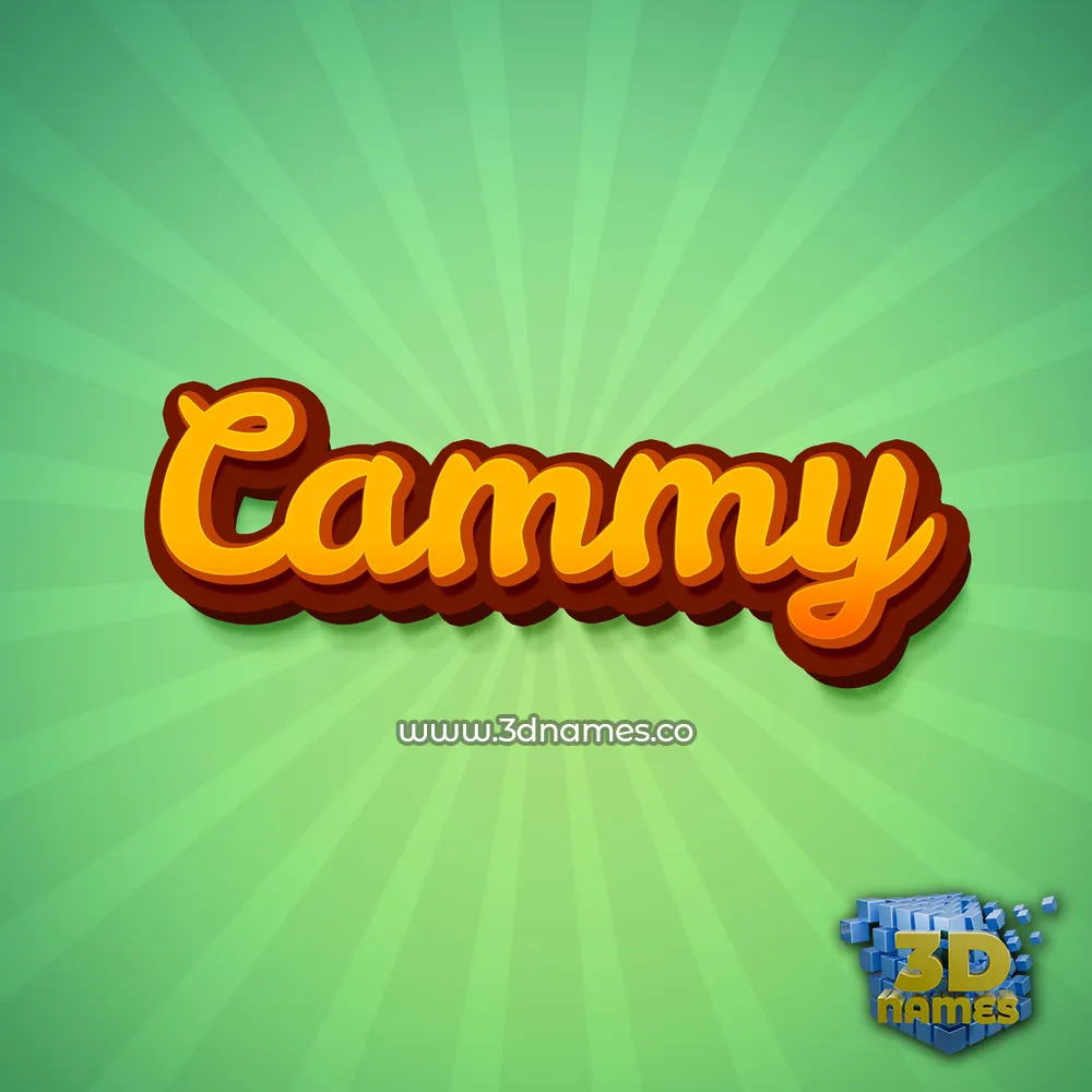 cammy in Green Rays style - 3D name wallpaper