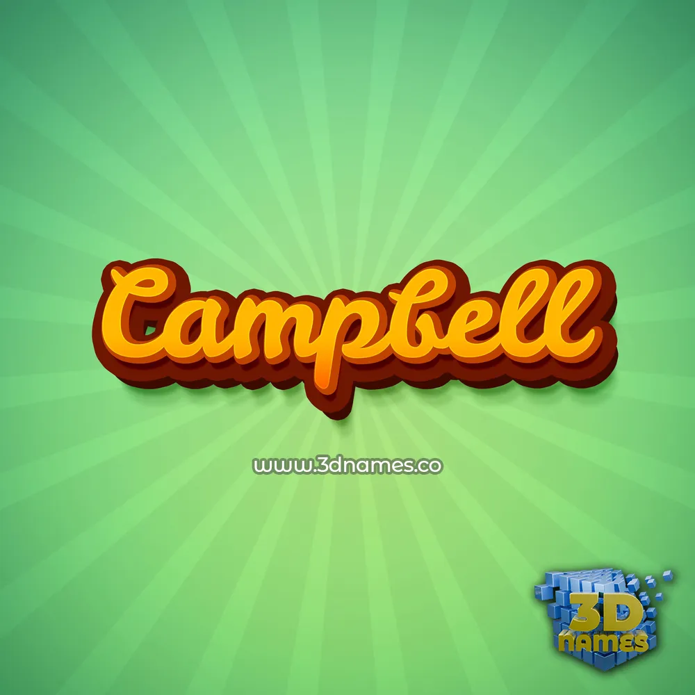 campbell in Green Rays style - 3D name wallpaper