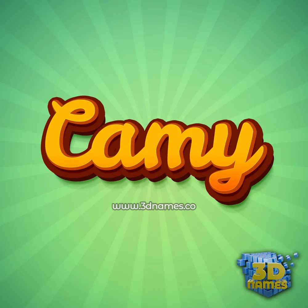 camy in Green Rays style - 3D name wallpaper