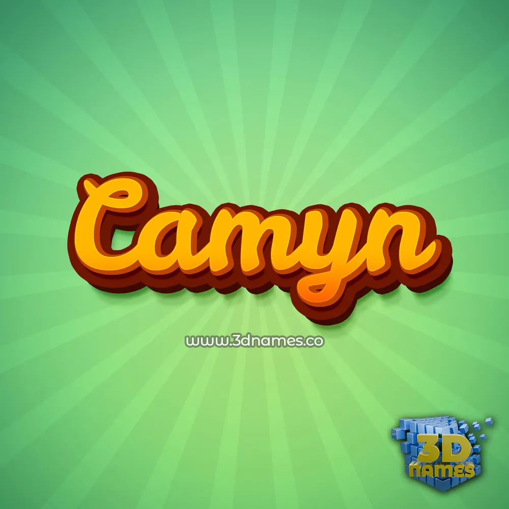 camyn in Green Rays style - 3D name wallpaper