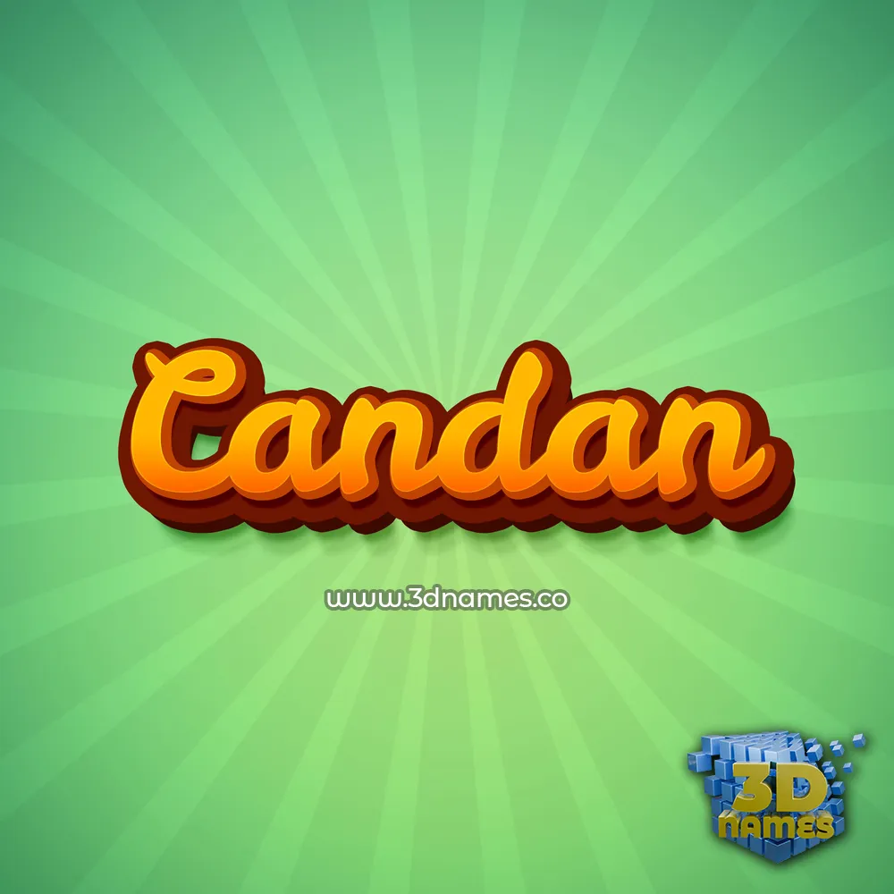 candan in Green Rays style - 3D name wallpaper