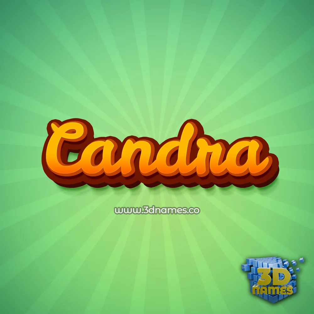 candra in Green Rays style - 3D name wallpaper