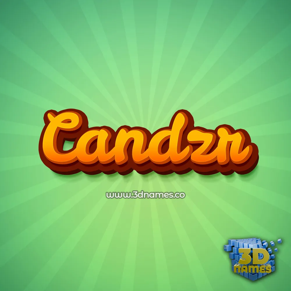candzr in Green Rays style - 3D name wallpaper