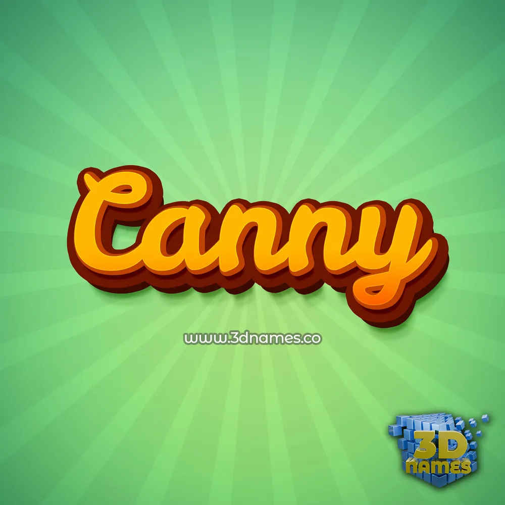 canny in Green Rays style - 3D name wallpaper