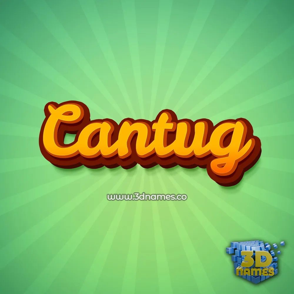 cantug in Green Rays style - 3D name wallpaper