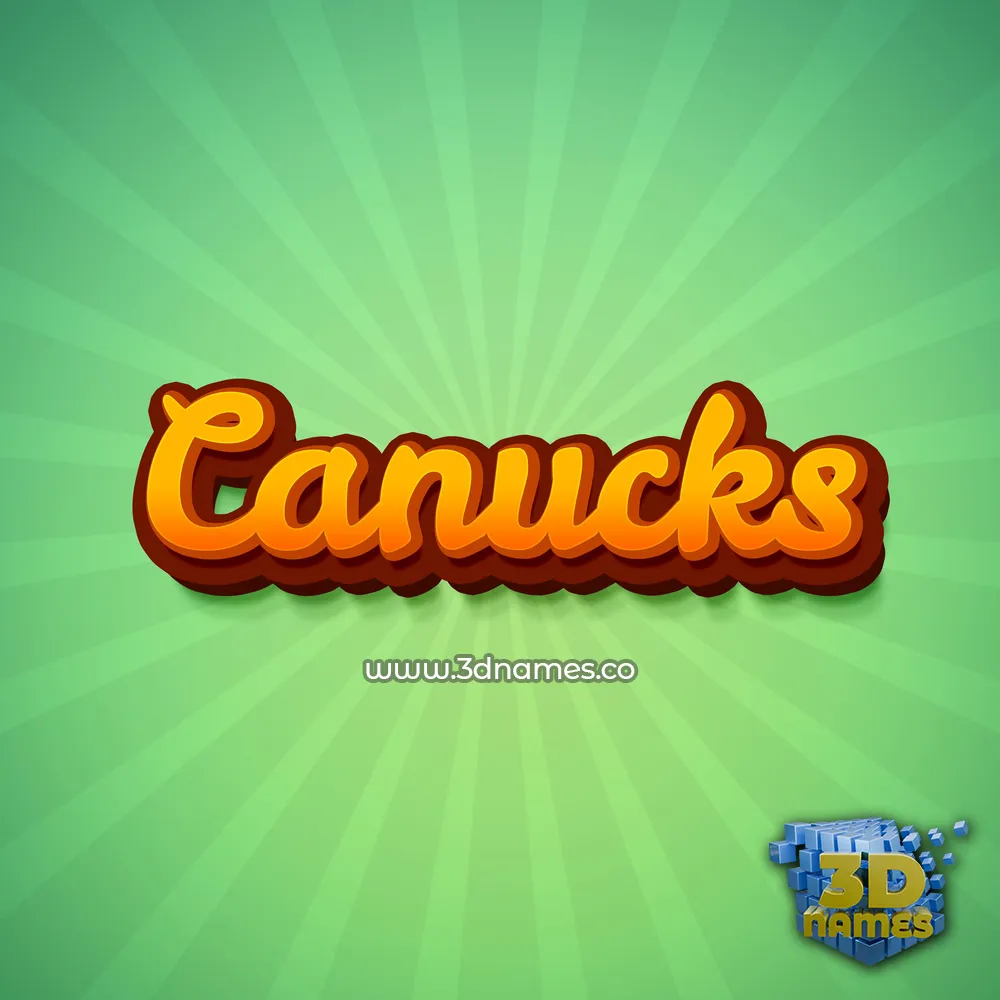 canucks in Green Rays style - 3D name wallpaper
