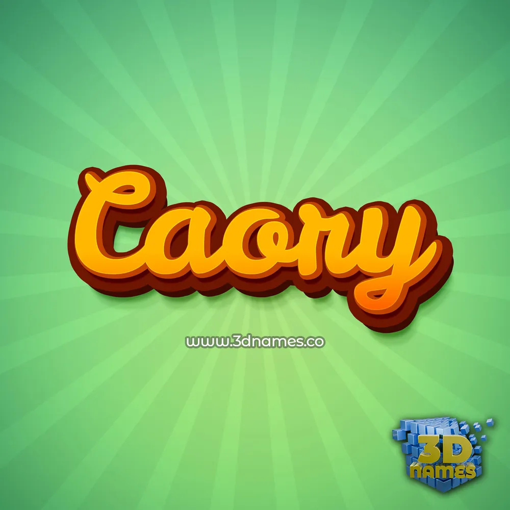 caory in Green Rays style - 3D name wallpaper