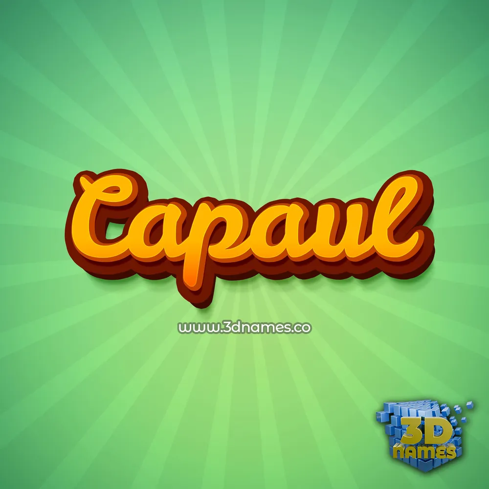capaul in Green Rays style - 3D name wallpaper