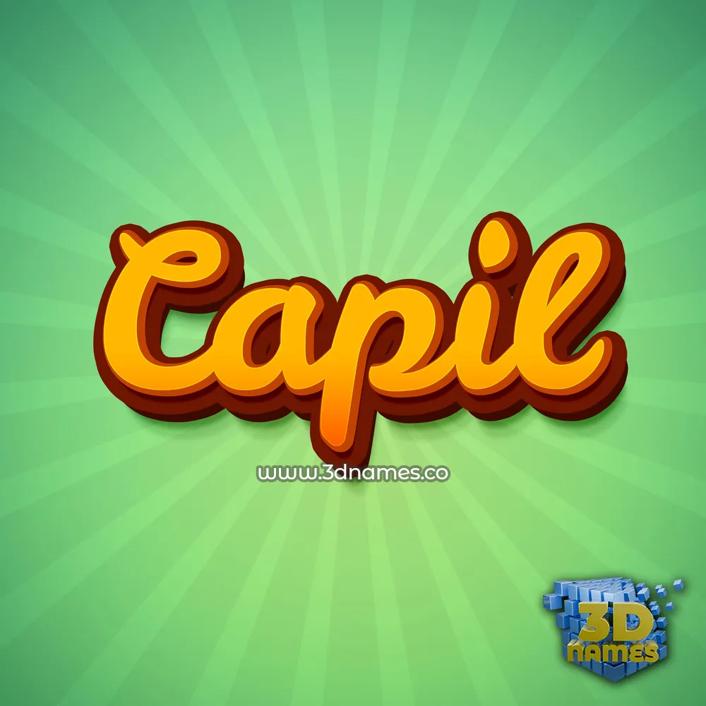 capil in Green Rays style - 3D name wallpaper