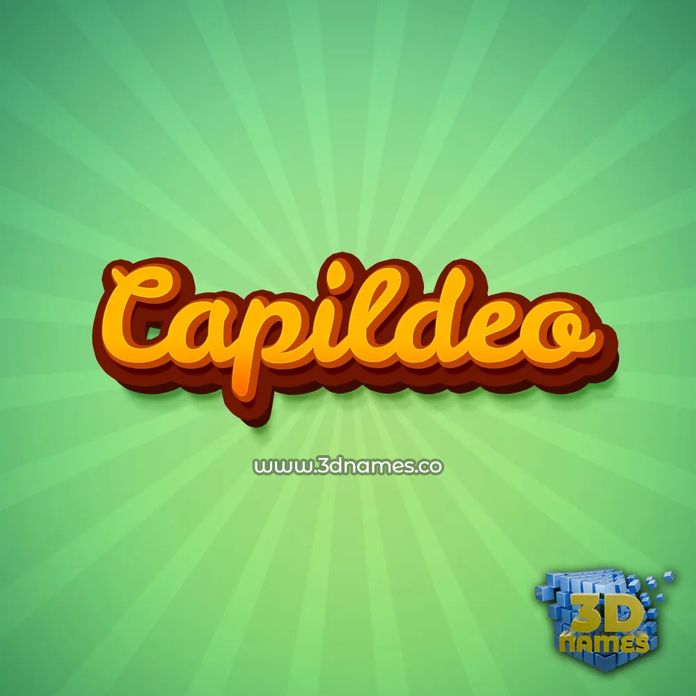 capildeo in Green Rays style - 3D name wallpaper