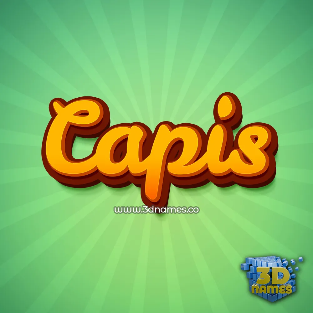 capis in Green Rays style - 3D name wallpaper