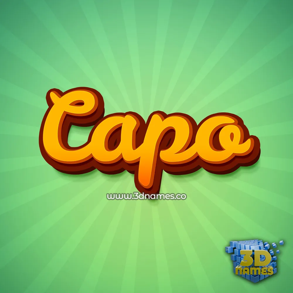 capo in Green Rays style - 3D name wallpaper