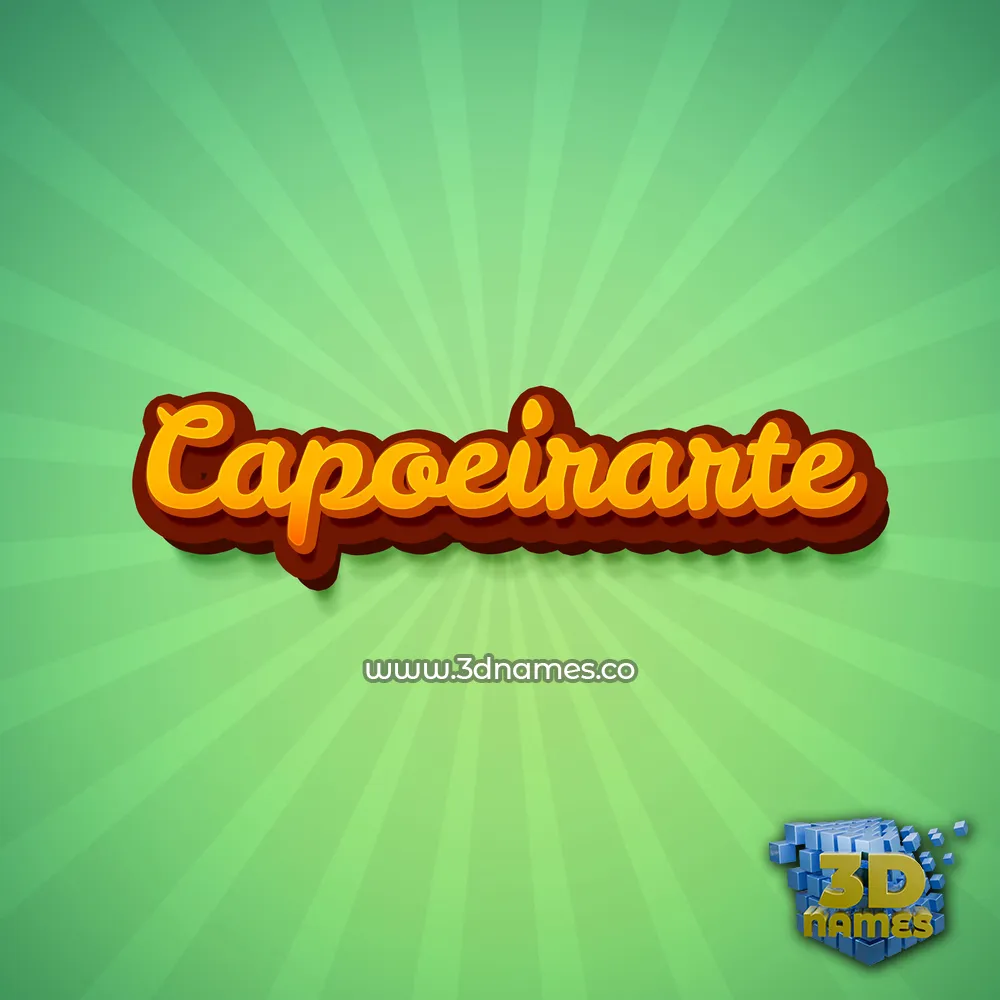 capoeirarte in Green Rays style - 3D name wallpaper