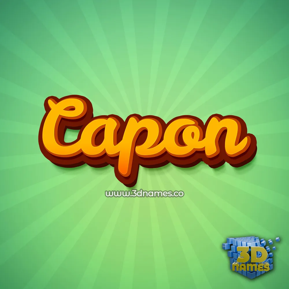 capon in Green Rays style - 3D name wallpaper