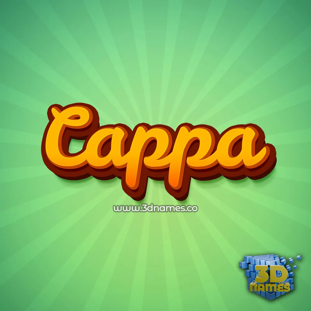 cappa in Green Rays style - 3D name wallpaper