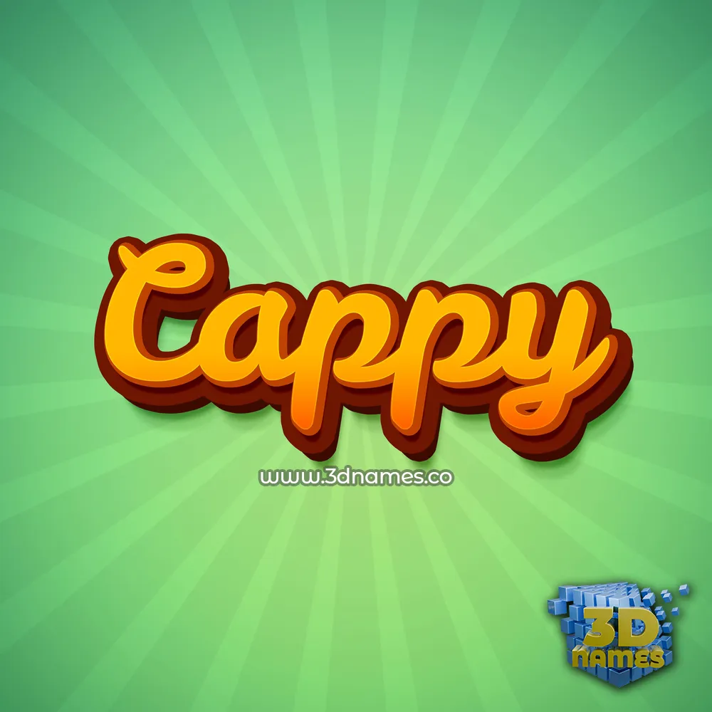 cappy in Green Rays style - 3D name wallpaper