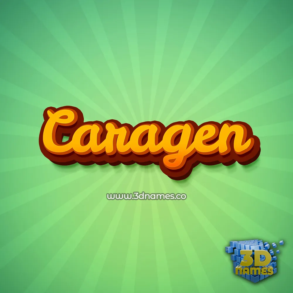 caragen in Green Rays style - 3D name wallpaper