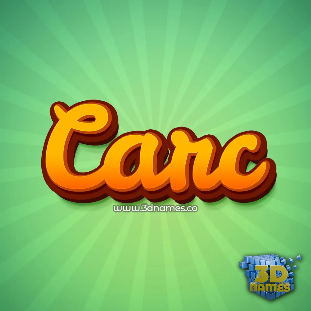 carc in Green Rays style - 3D name wallpaper