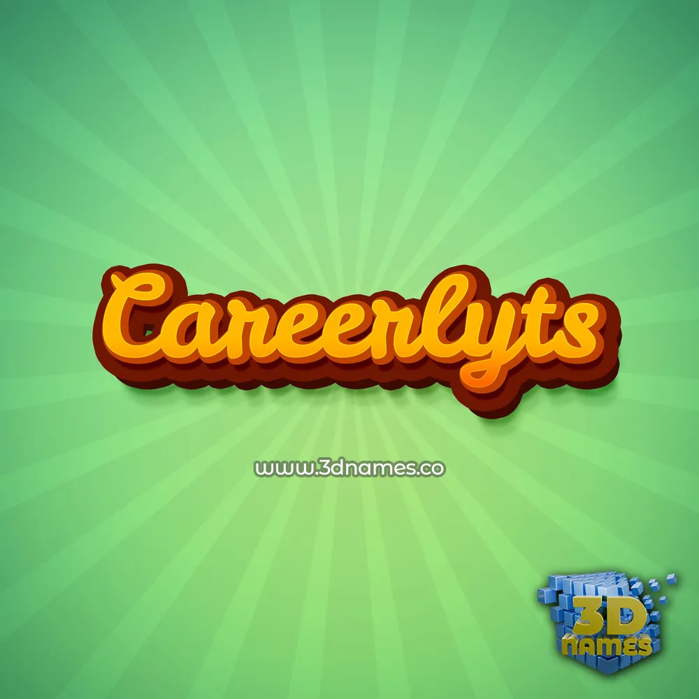careerlyts in Green Rays style - 3D name wallpaper